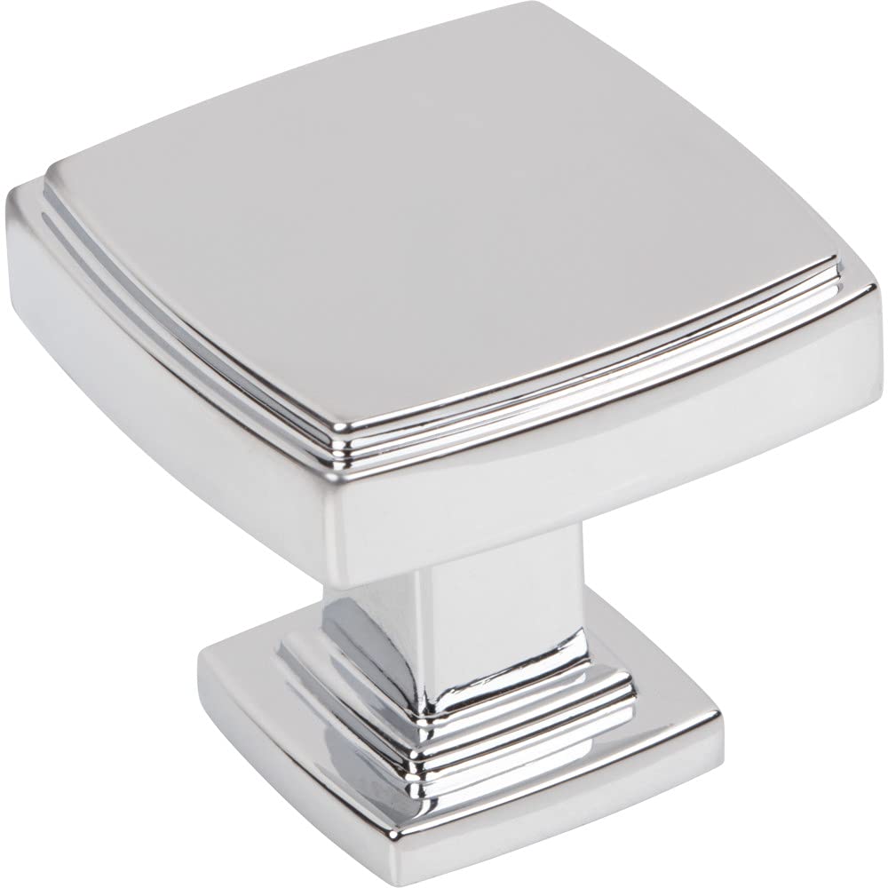 Jeffrey Alexander 141PC 1-1/4" Overall Length Polished Chrome Square Renzo Cabinet Knob
