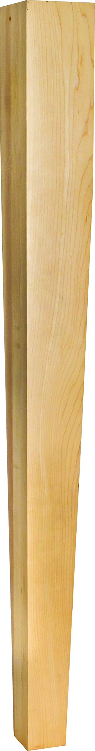 Hardware Resources P29-3.5-RW 3-1/2" W x 3-1/2" D x 35-1/2" H Rubberwood Fluted Acanthus Post