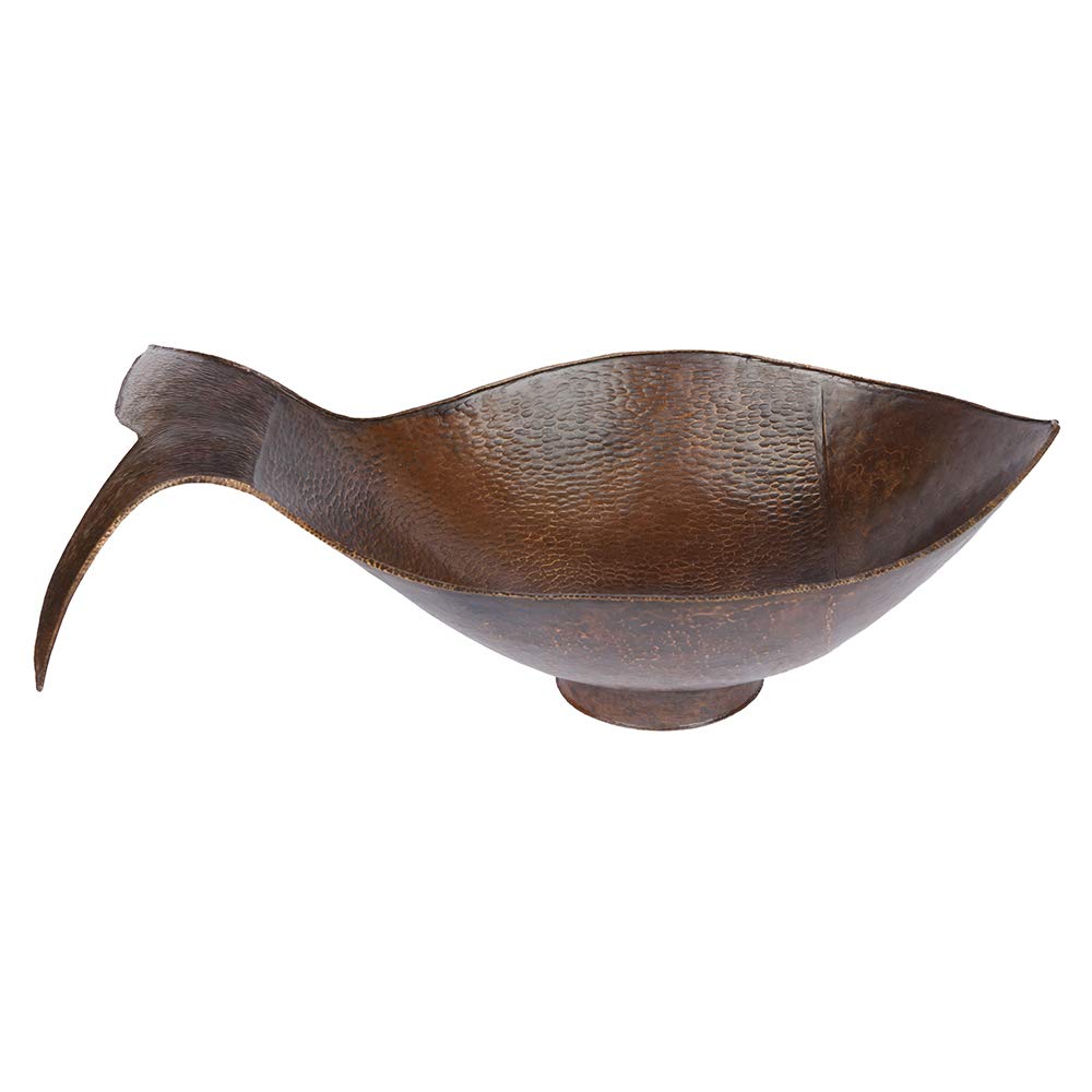 Premier Copper Products PVFHDB 20.5-Inch Fish Vessel Hammered Copper Sink