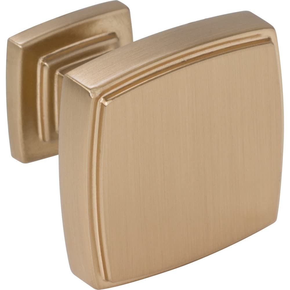 Jeffrey Alexander 141SBZ 1-1/4" Overall Length Satin Bronze Square Renzo Cabinet Knob