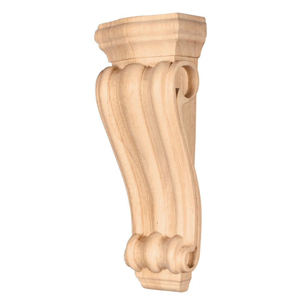 Hardware Resources CORN-2ALD 3-1/16" W x 2" D x 8" H Alder Scrolled Corbel