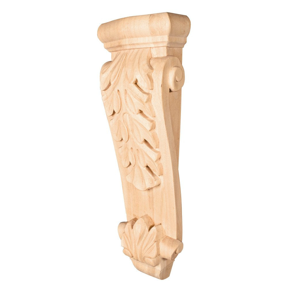 Hardware Resources CORK-4CH 7" W x 3-3/4" D x 22" H Cherry Low-profile Acanthus Corbel