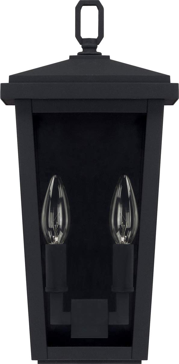 Capital Lighting 926221BK Donnelly 2 Light Outdoor Wall Lantern Black