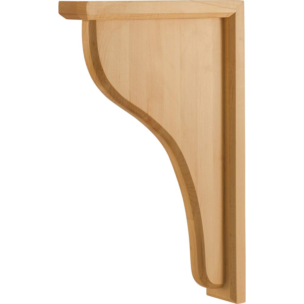Hardware Resources CORM-2-HMP 2" W x 9" D x 14" H Hard Maple Beveled Bar Corbel