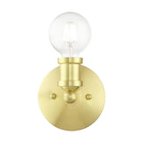 Livex Lighting 14420-12 Lansdale 1 Light 5 inch Satin Brass Single Vanity Sconce Wall Light, Single