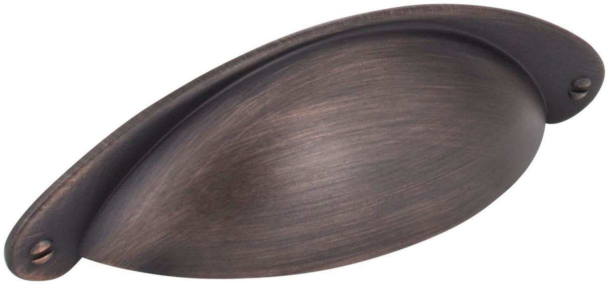 Jeffrey Alexander 8233DBAC 3" Center-to-Center Brushed Oil Rubbed Bronze Lyon Cabinet Cup Pull
