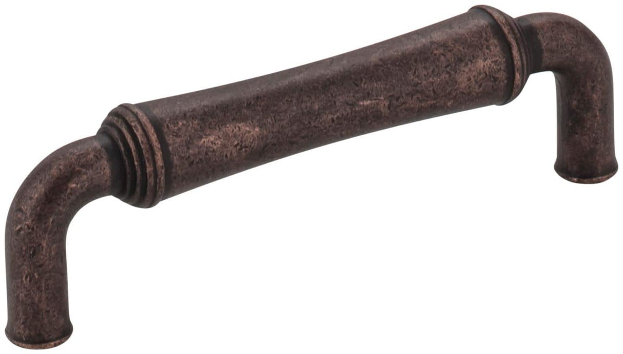 Jeffrey Alexander 537DMAC 96 mm Center-to-Center Distressed Oil Rubbed Bronze Barrel Bremen 2 Cabinet Pull