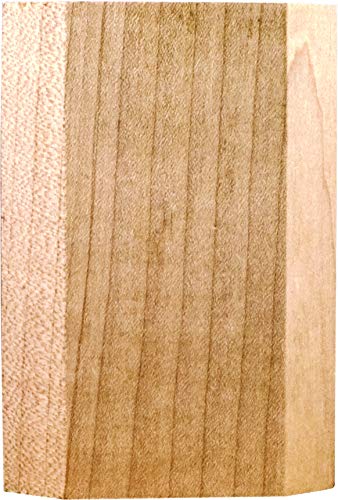 Hardware Resources TB1A-RW 2-7/8" W x 1-7/8" D x 9-7/8" H Rubberwood Spool & Beveled Transition Block