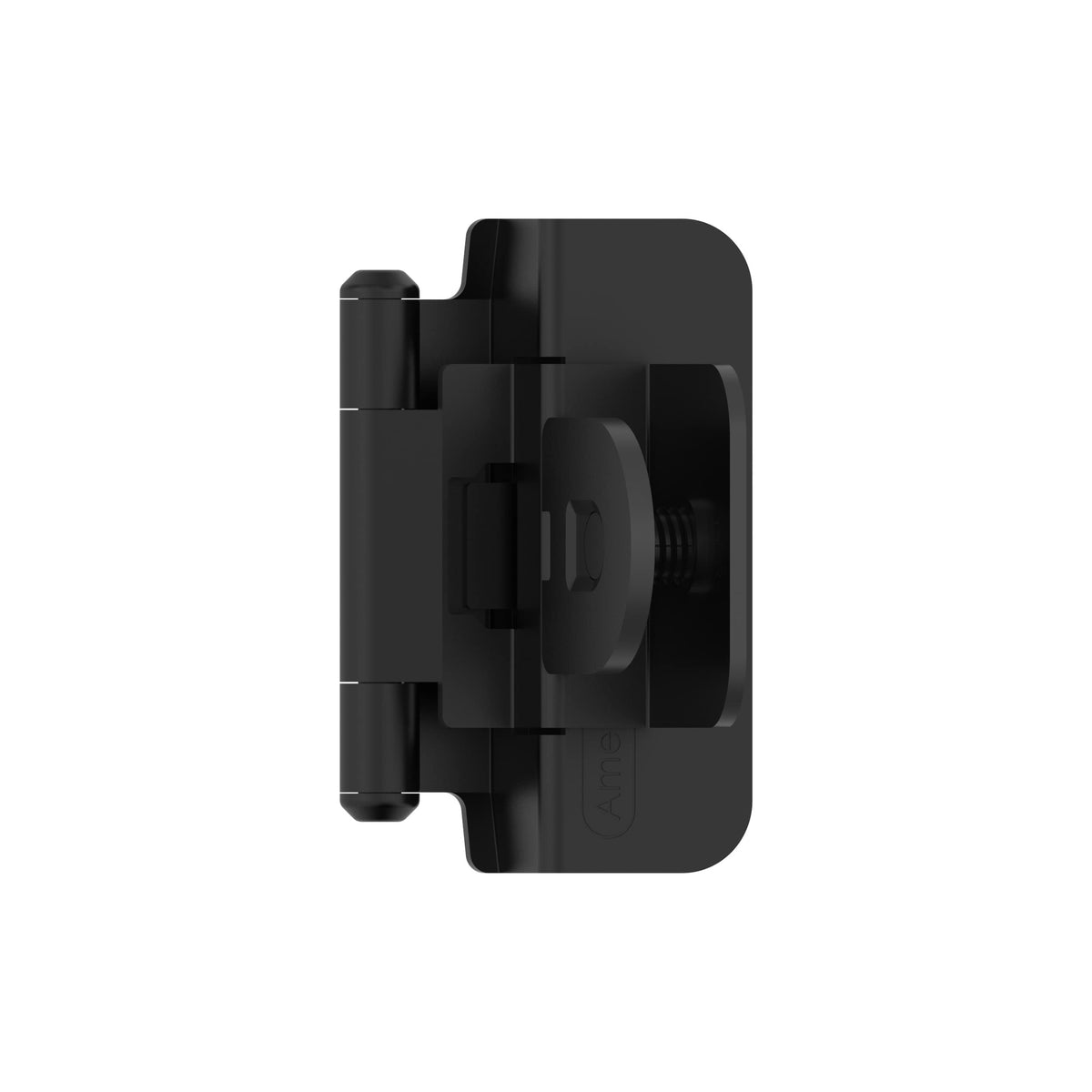 Amerock BPR8700FB Cabinet Hinge 3/8 in (10 mm) Inset Double Demountable Matte Black Kitchen Cabinet Door Hinge 1 Pair/2 Pack Functional Hardware
