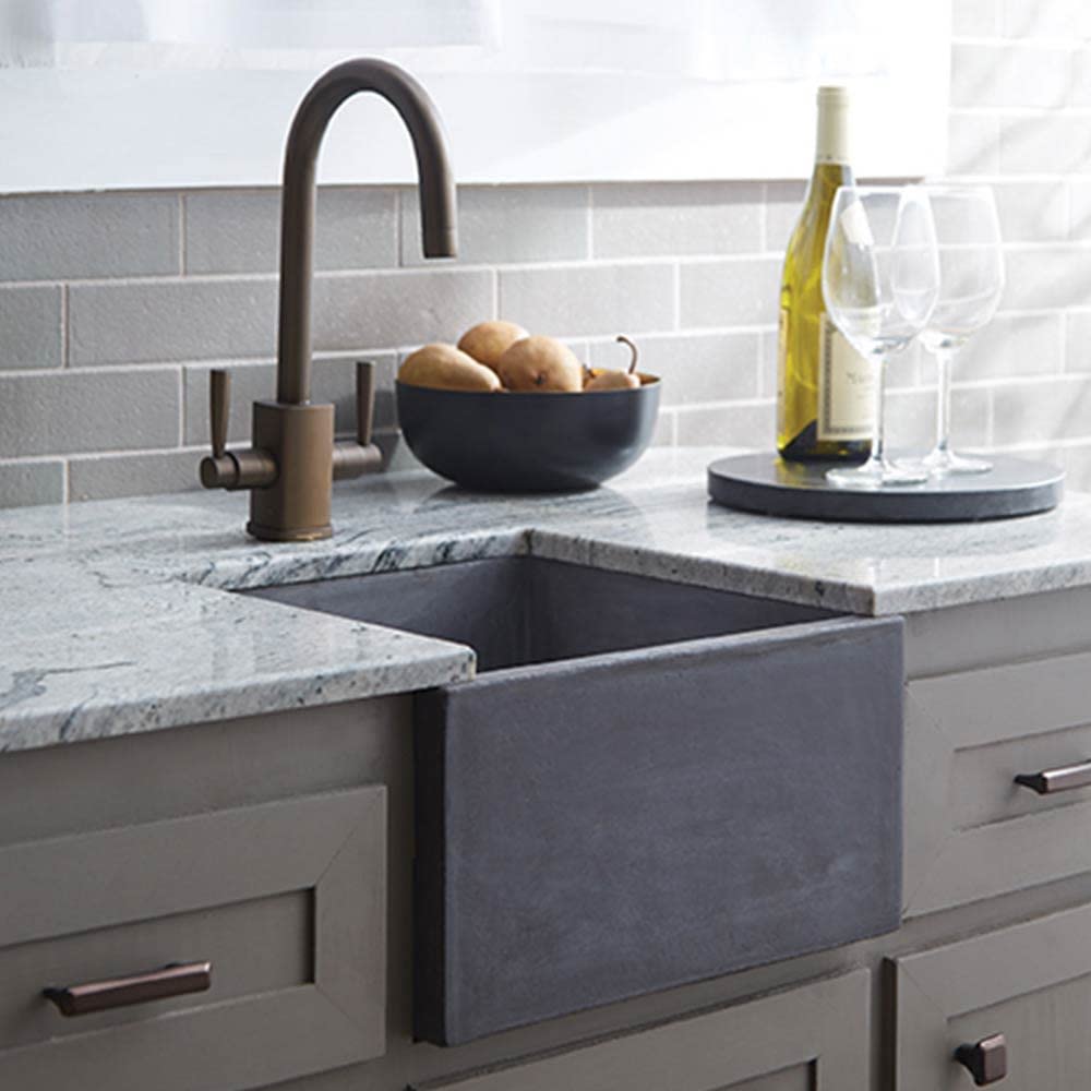 Native Trails NSB1515-A Ventana Native Stone Under Mount Bar/Prep Sink, Ash