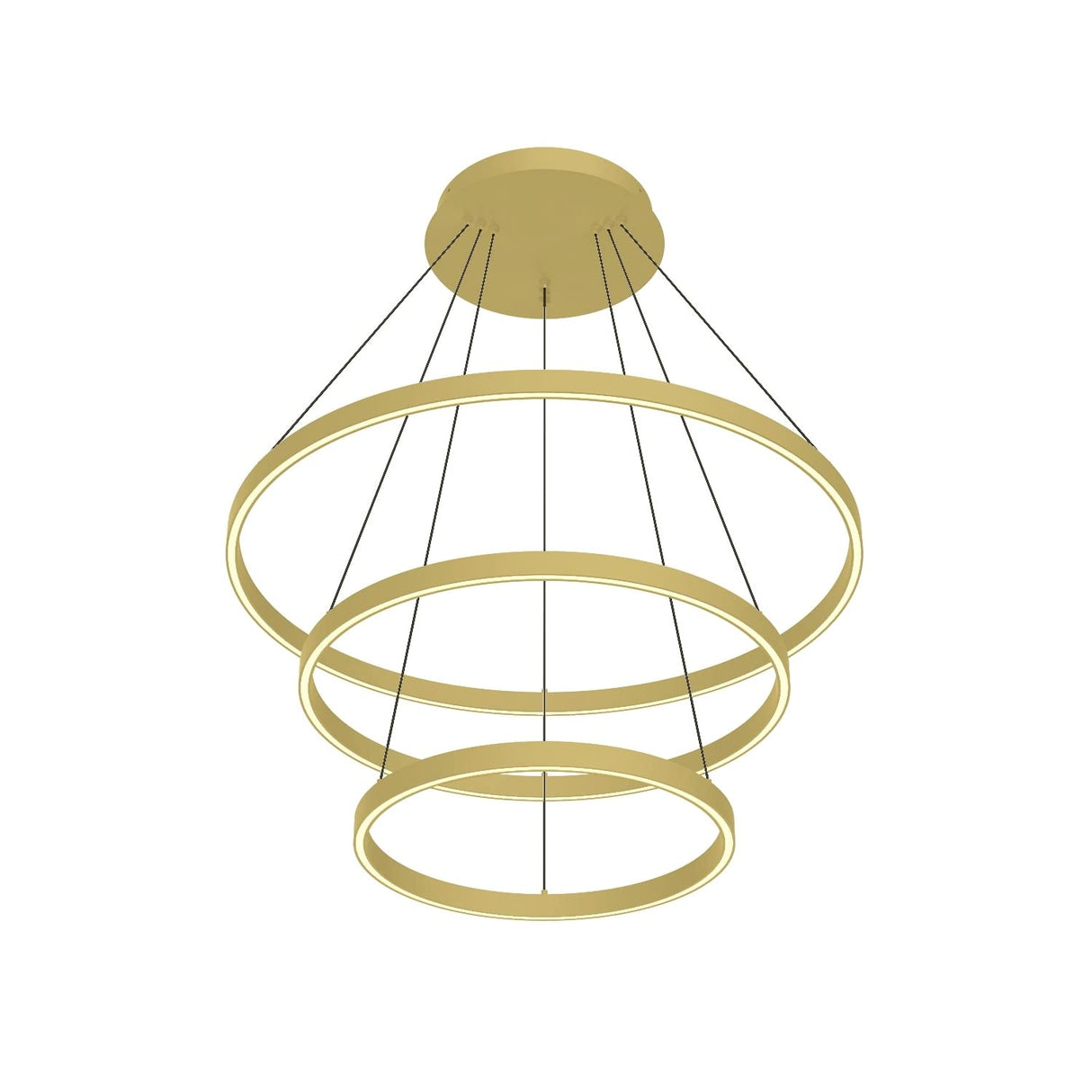 Kuzco CH87332-BK CERCHIO 3 LAYER 32" CHANDELIER BK TEXTURED DOWN ONLY 930 TRIAC 120 154W
