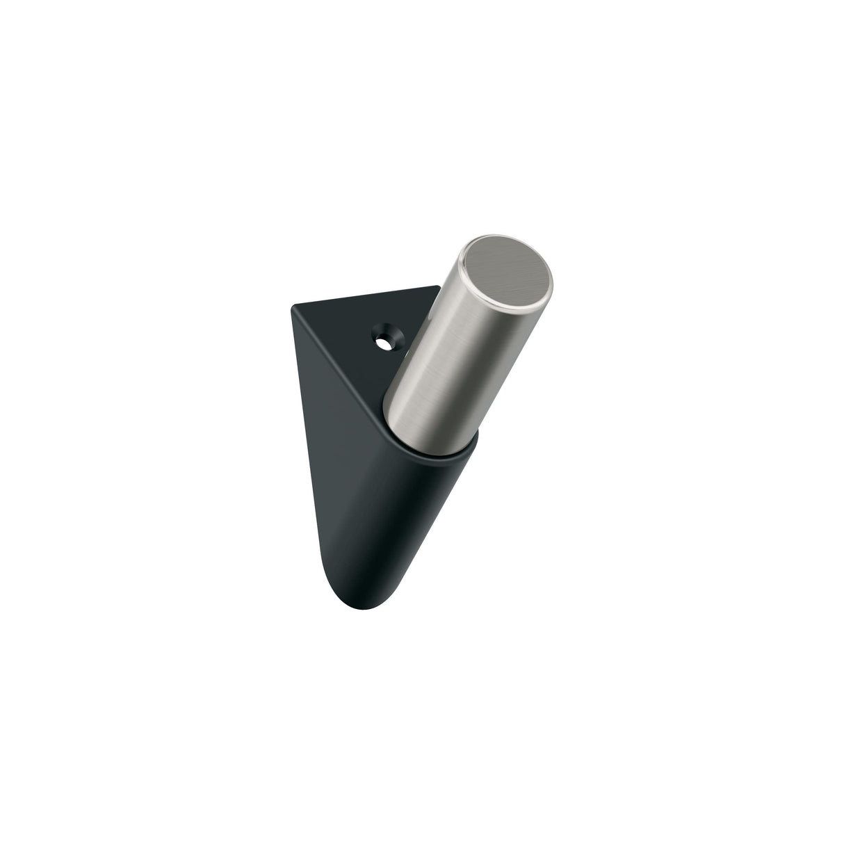 Amerock HBX37011MBG10 Acclivity Single Prong Decorative Wall Hook Matte Black/Satin Nickel Hook for Coats, Hats, Backpacks, Bags Hooks for Bathroom, Bedroom, Closet, Entryway