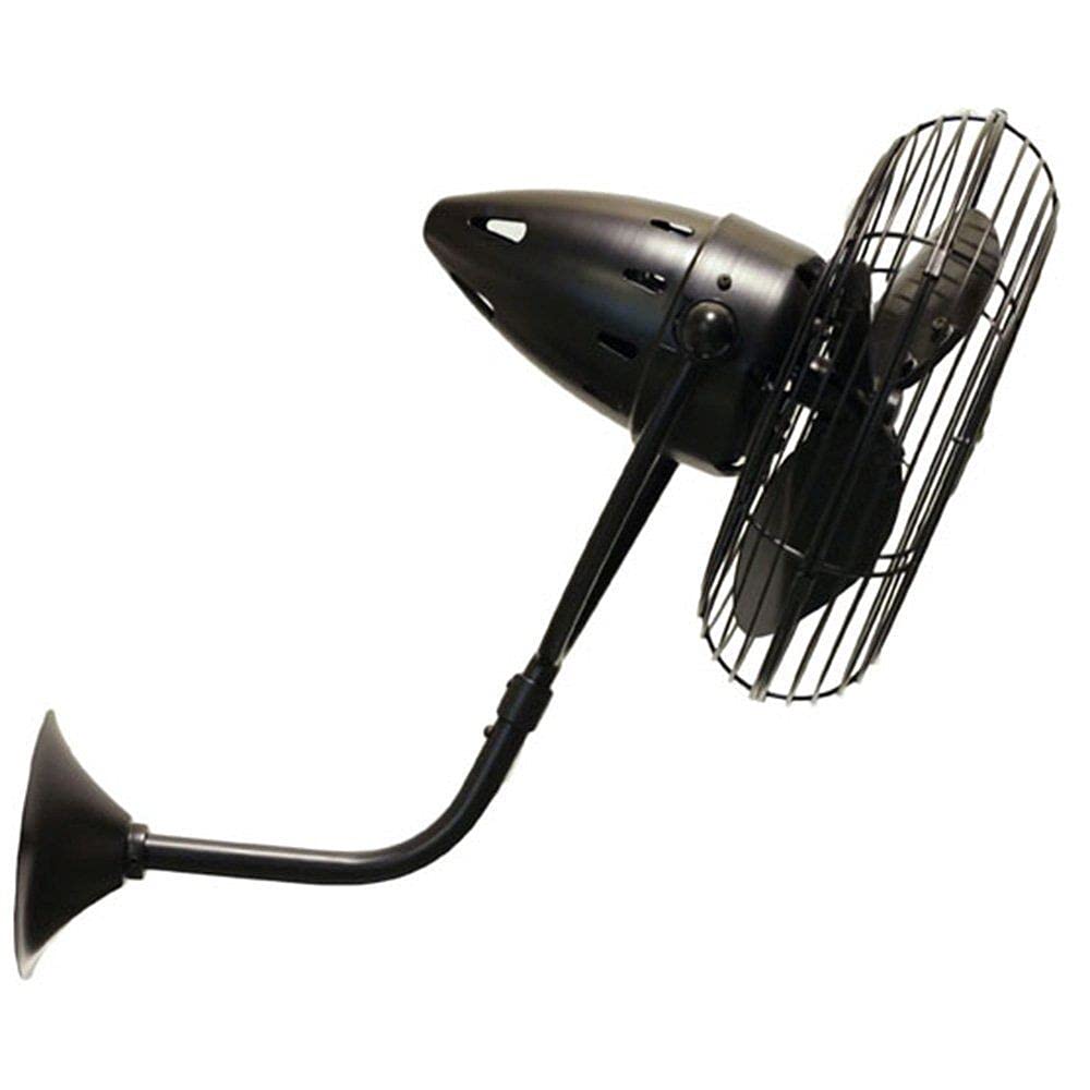 Matthews Fan BP-BK-MTL Bruna Parede wall fan in Matte Black finish.