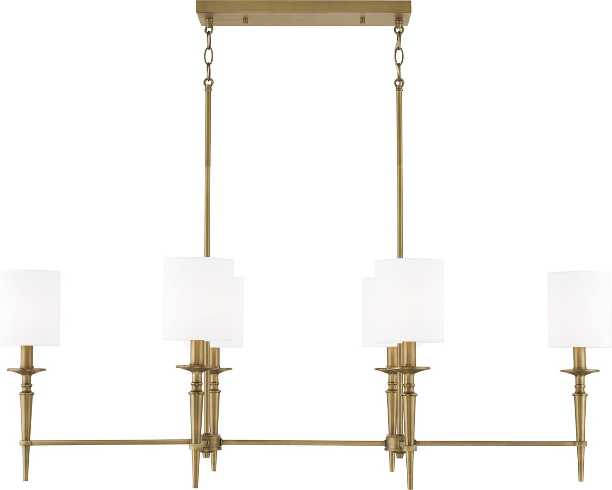 Capital Lighting 842661AD-701 Abbie 6 Light Island Aged Brass