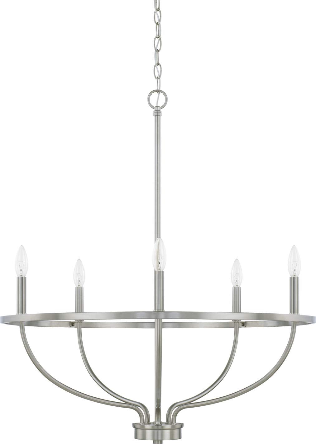 Capital Lighting 428551BN Greyson 5 Light Chandelier Brushed Nickel