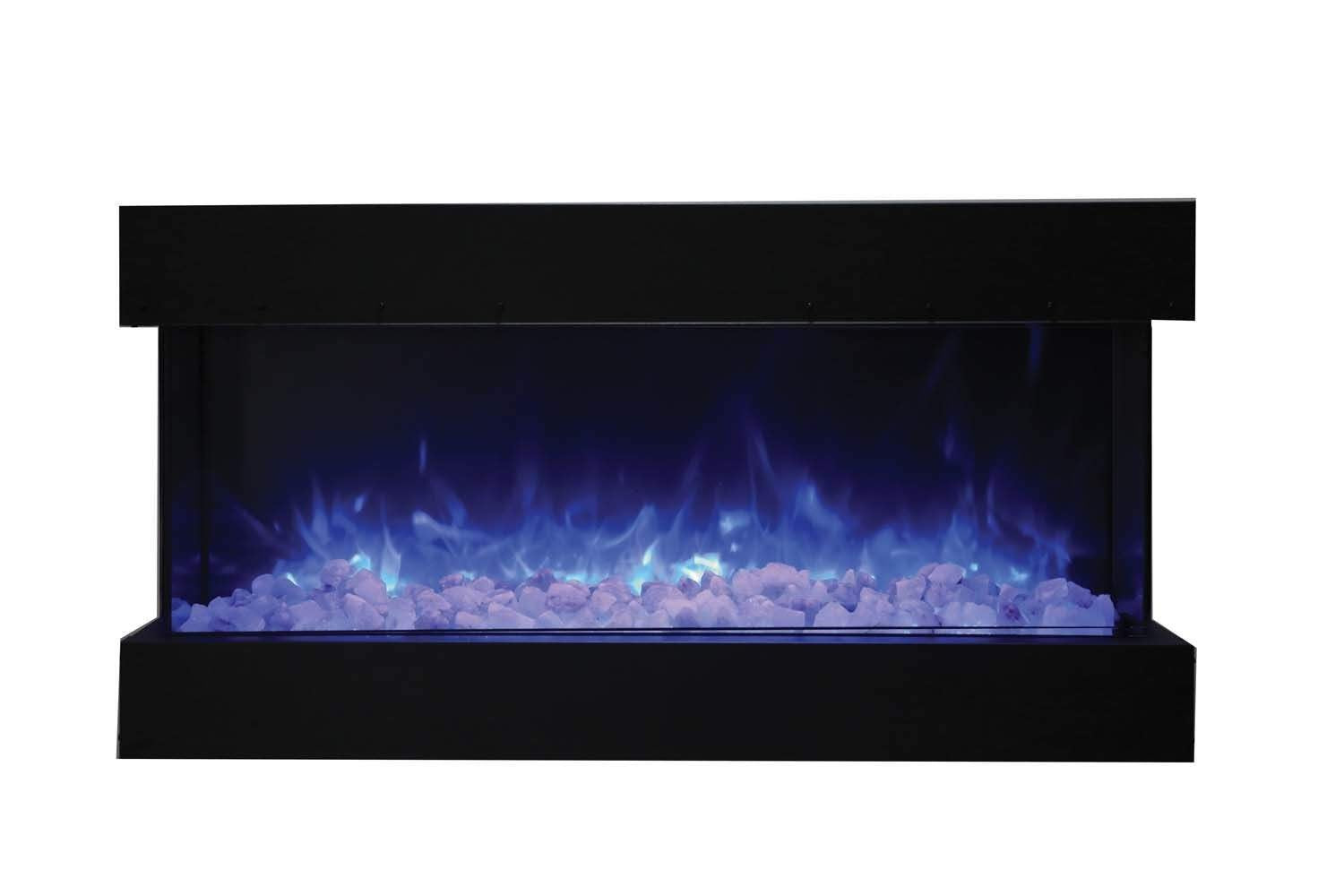 Amantii 30-TRV-SLIM Trv View Slim  - 30" Indoor / Outdoor 3 Sided Electric Fireplace Featuring  10 5/8" Depth