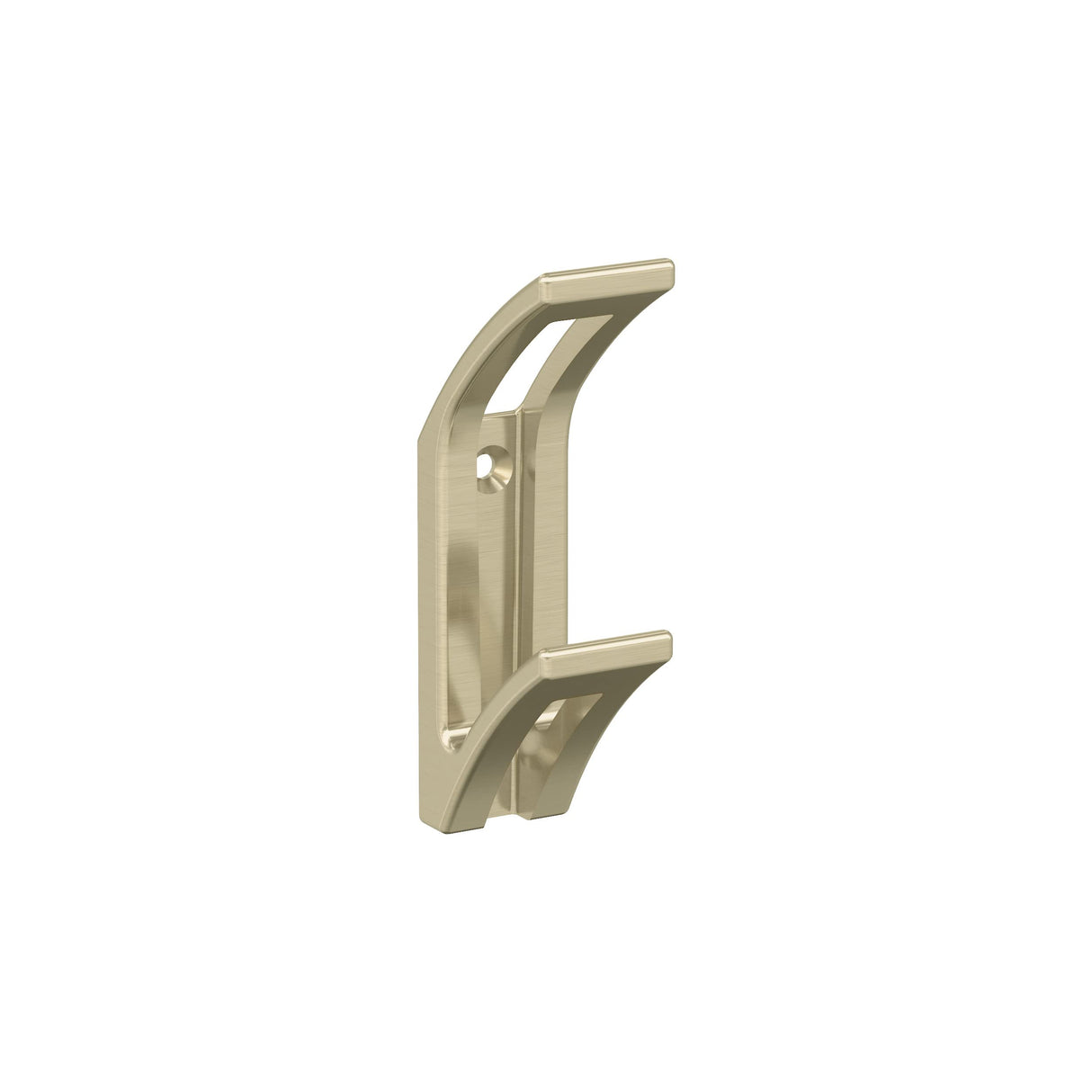 Amerock H37010BBZ Avid Double Prong Decorative Wall Hook Golden Champagne Hook for Coats, Hats, Backpacks, Bags Hooks for Bathroom, Bedroom, Closet, Entryway, Laundry Room, Office