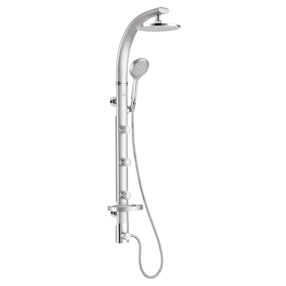 PULSE ShowerSpas 1017-S Bonzai Silver Aluminum Shower System