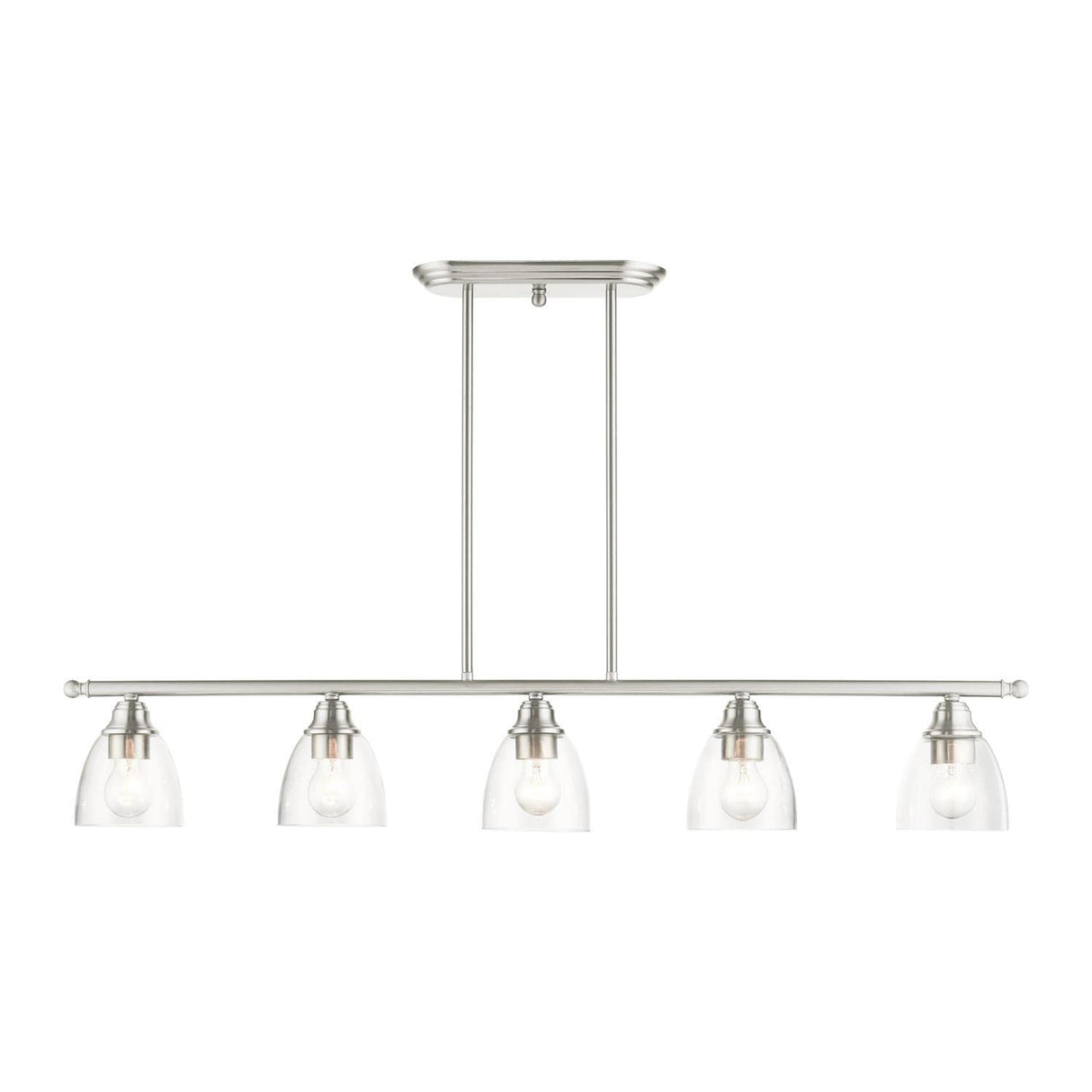Montgomery Collection N/A Light Brushed Nickel Linear Chandelier (46338-91)