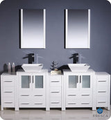 Fresca FCB62-72WH Fresca Torino 72" White Modern Bathroom Cabinets