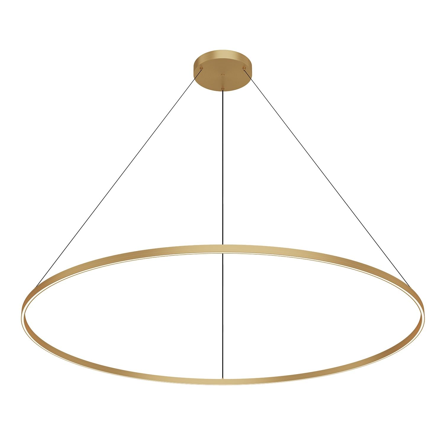 Kuzco PD87772-BG Cerchio 72" Pendant BG Aluminum Extrusion Up Down Duo Canopy 930 TRIAC 120 190W