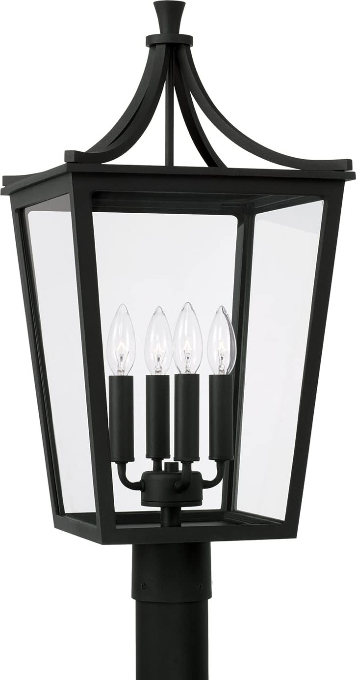 Capital Lighting 947943BK Adair 4 Light Outdoor Post Lantern Black