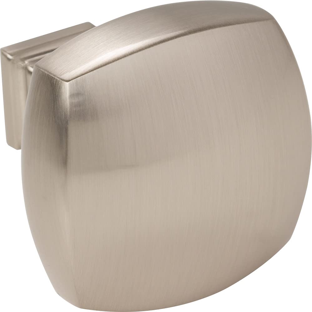 Jeffrey Alexander 278L-SN 1-3/8" Overall Length Satin Nickel Square Audrey Cabinet Knob