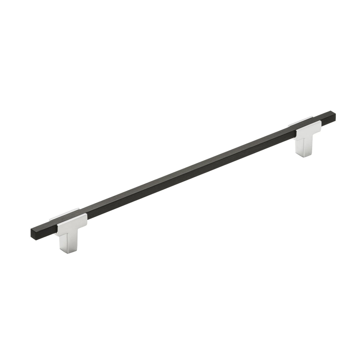 Amerock Cabinet Pull Polished Chrome/Brushed Matte Black 10-1/16 inch (256 mm) Center to Center Urbanite 1 Pack Drawer Pull Drawer Handle Cabinet Hardware