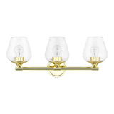 Livex Lighting 17473-02 Willow 3 Light 23 inch Polished Brass Vanity Sconce Wall Light