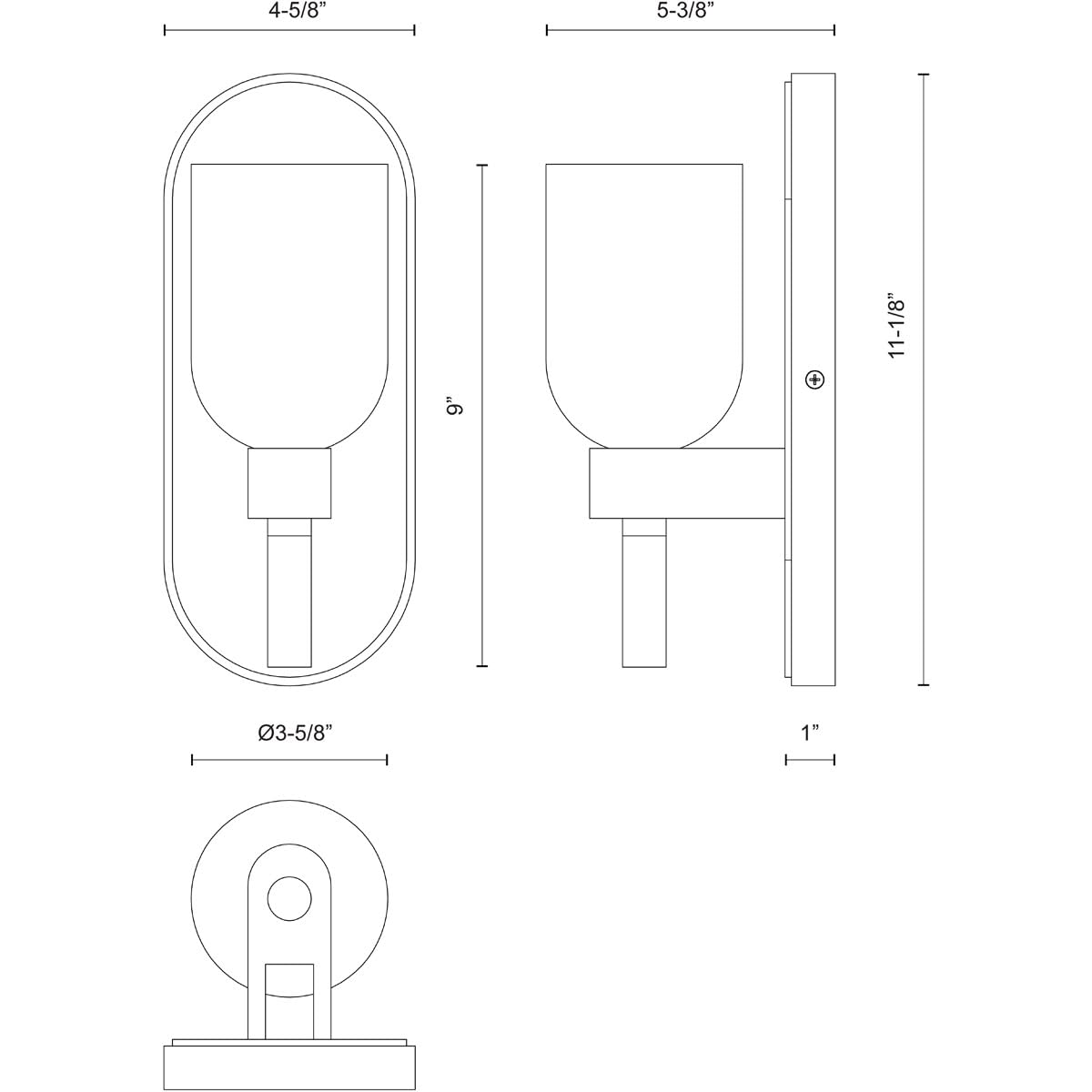 Alora WV338101UBAR LUCIAN 9" WV URBAN BRONZE ALABASTER 60W E12