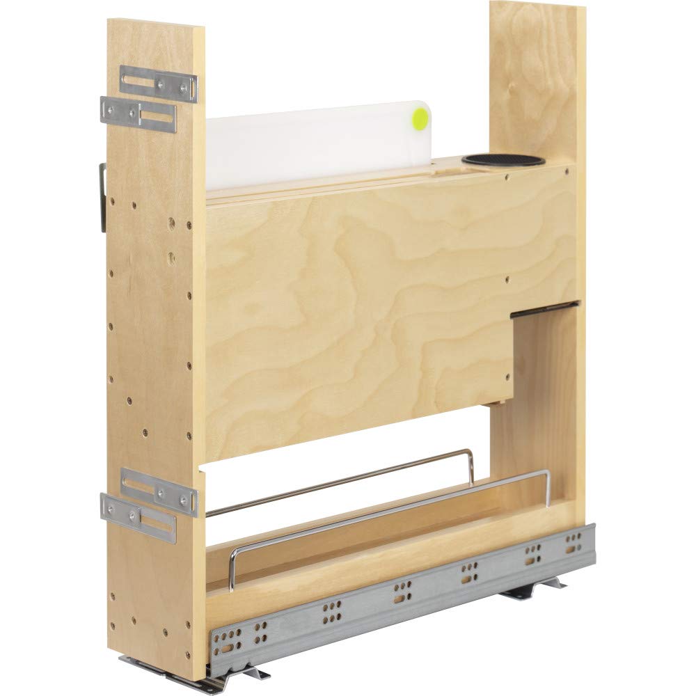 Hardware Resources KBPO-5SC 5" "No Wiggle" Magnetic Knife Organizer Soft-close Pullout