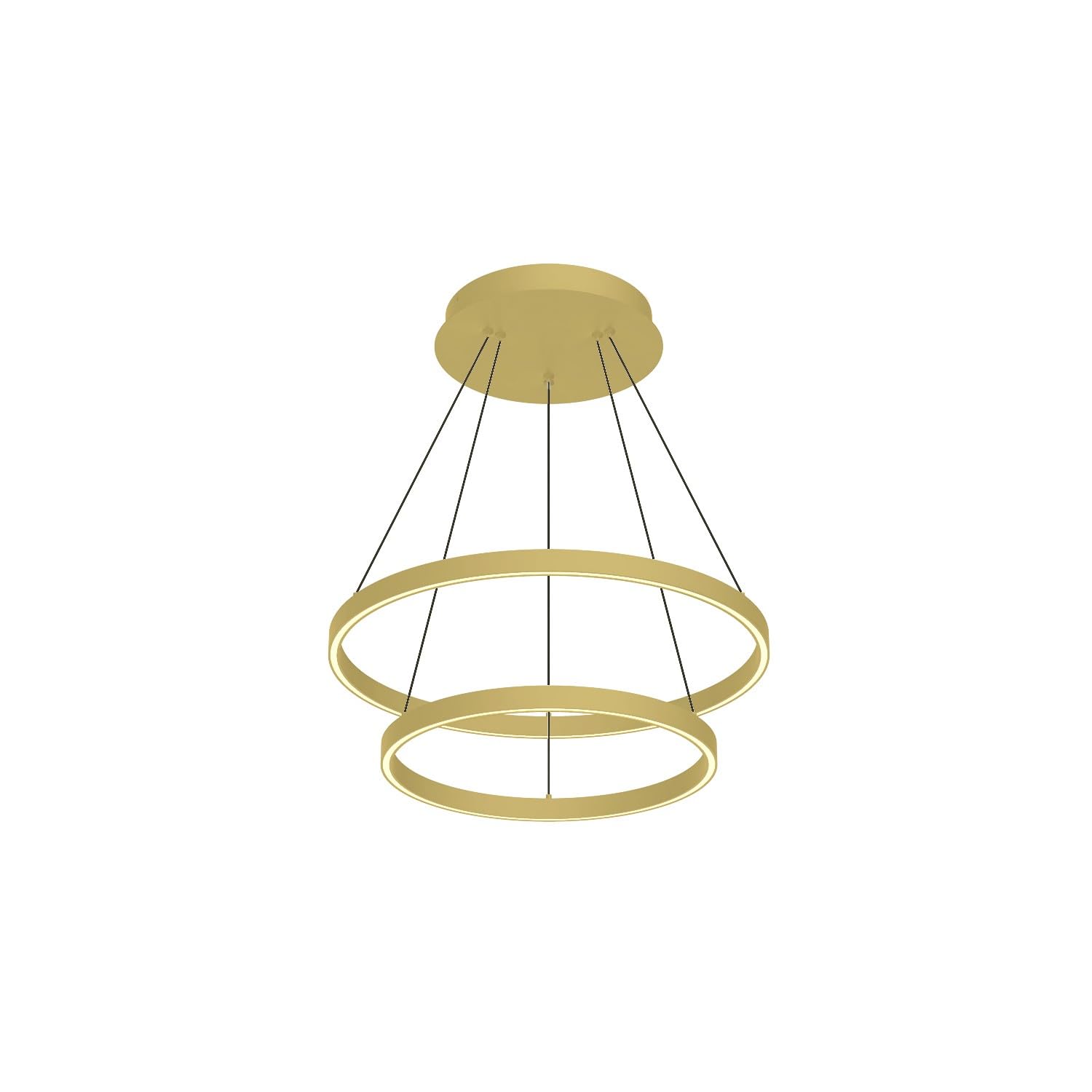 Kuzco CH87224-BG CERCHIO 2 LAYER 24" CHANDELIER BG TEXTURED DOWN ONLY 930 TRIAC 120 90W