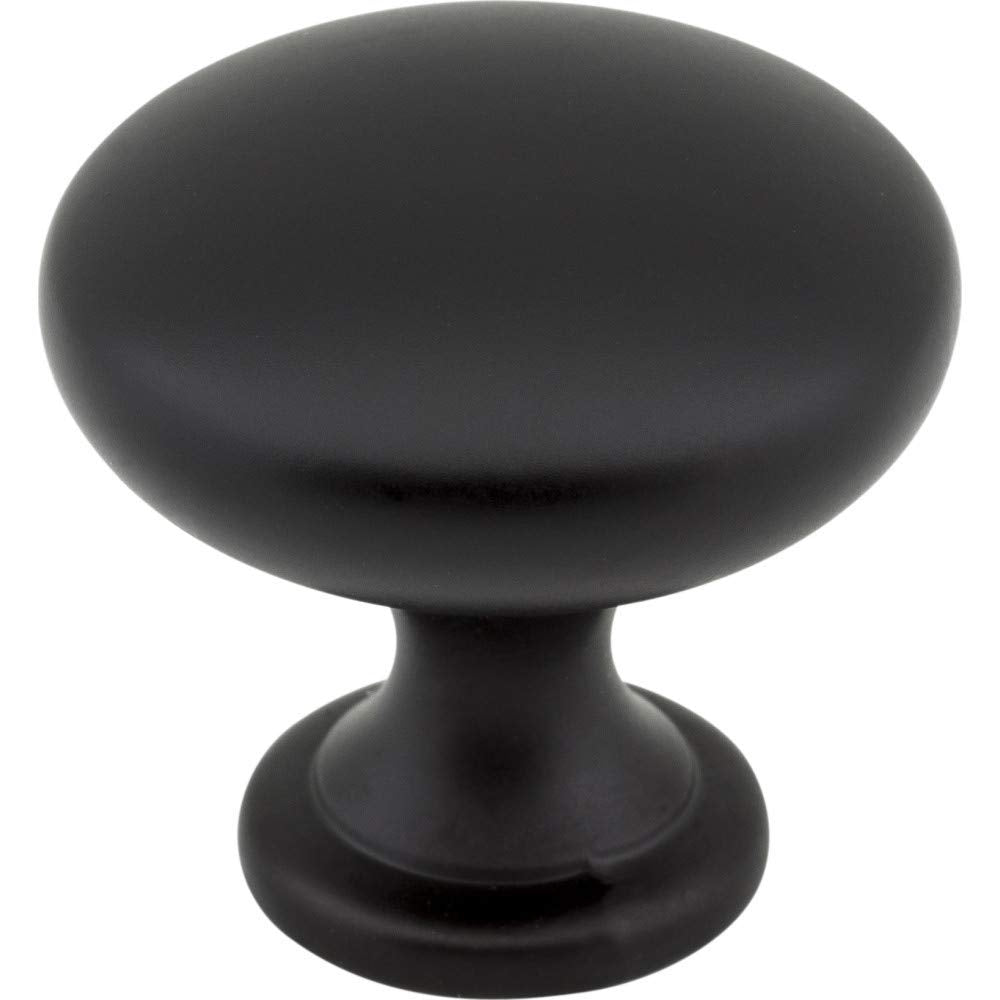 Elements 3910-MB 1-3/16" Diameter Matte Black Madison Cabinet Mushroom Knob