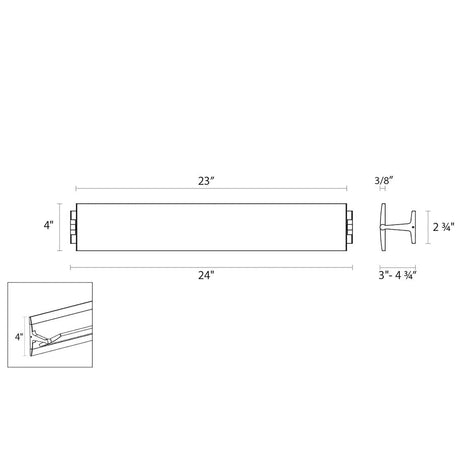 Sonneman 2702.98 AILERON™ 24" LED Sconce Textured White