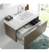 Fresca FVN8010GO Fresca Mezzo 39" Gray Oak Modern Bathroom Vanity w/ Medicine Cabinet