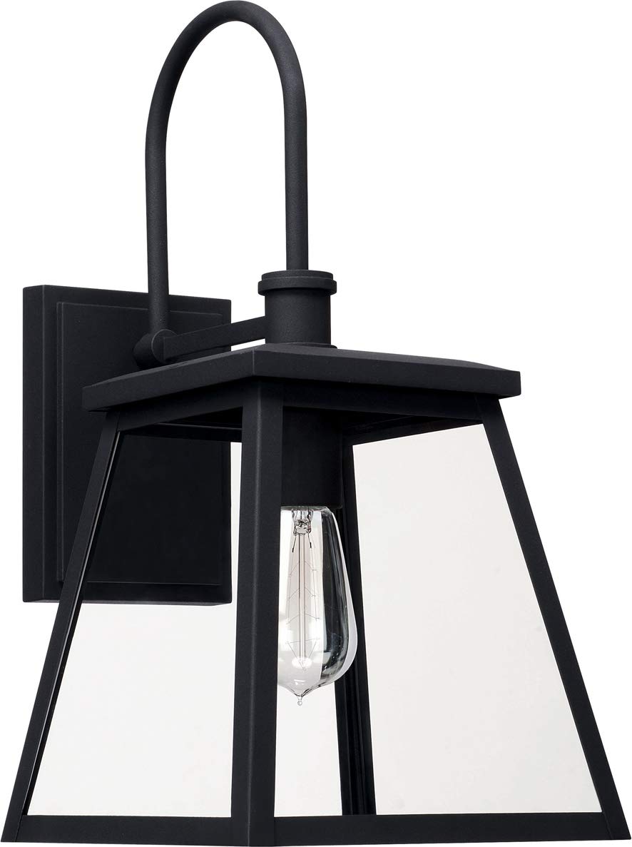 Capital Lighting 926812BK Belmore 1 Light Outdoor Wall Lantern Black