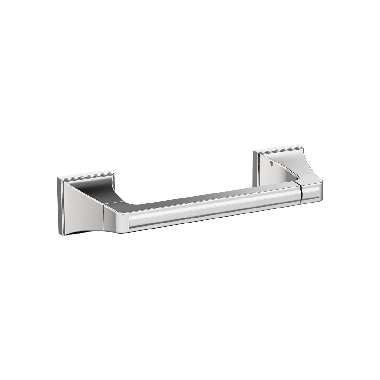 Amerock BH3602126 Chrome Pivoting Double Post Toilet Paper Holder 8-13/16 in. (224 mm) Length Toilet Tissue Holder Mulholland Bath Tissue Holder Bathroom Hardware Bath Accessories