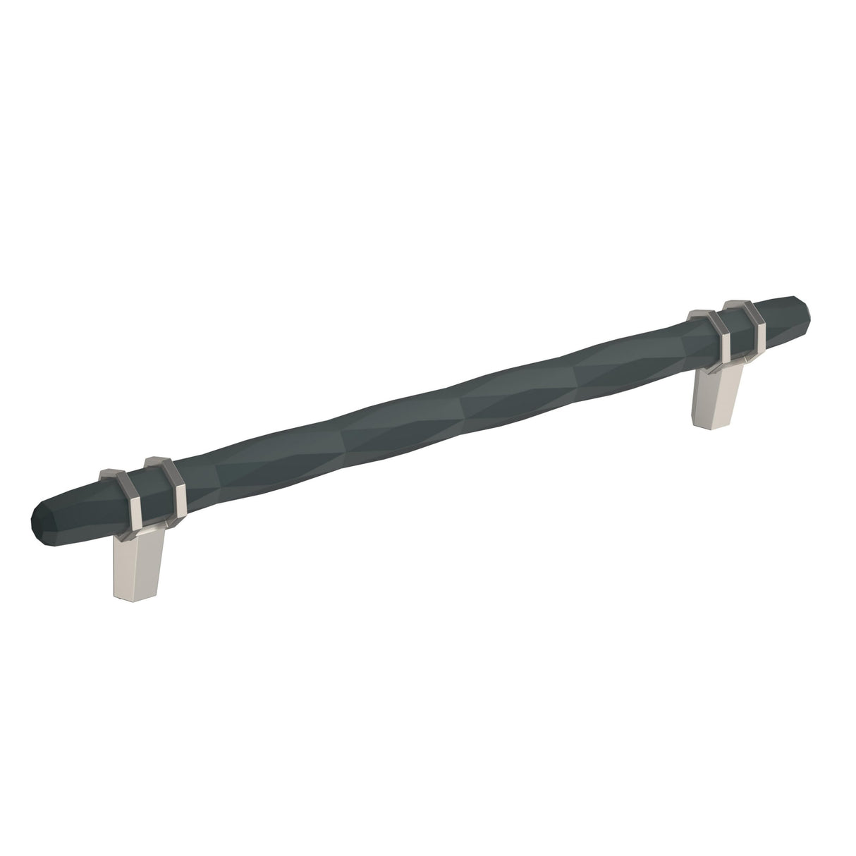 Amerock Cabinet Pull Black Bronze/Satin Nickel 8 inch (203 mm) Center-to-Center London 1 Pack Drawer Pull Drawer Handle Cabinet Hardware