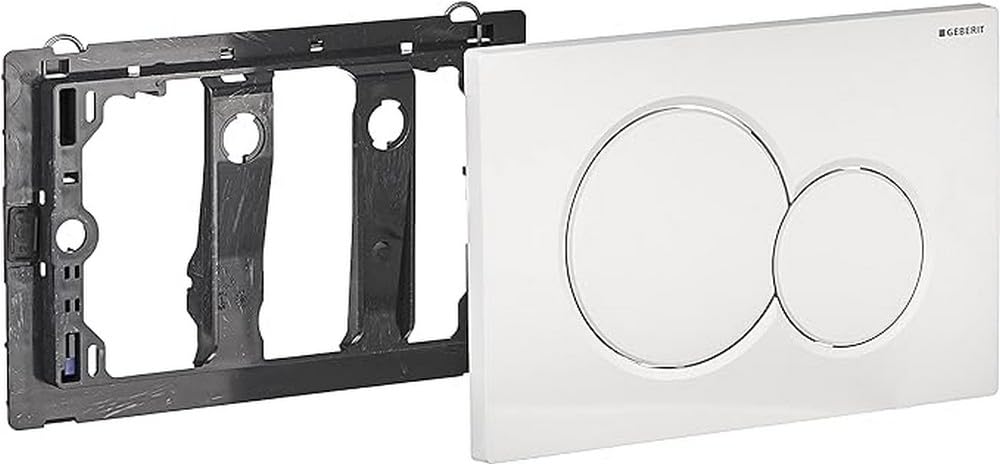 Geberit 115.770.11.5 Actuator Plate, 11.610"L x 6.890"W x 1.770&Quoth, Alpine White