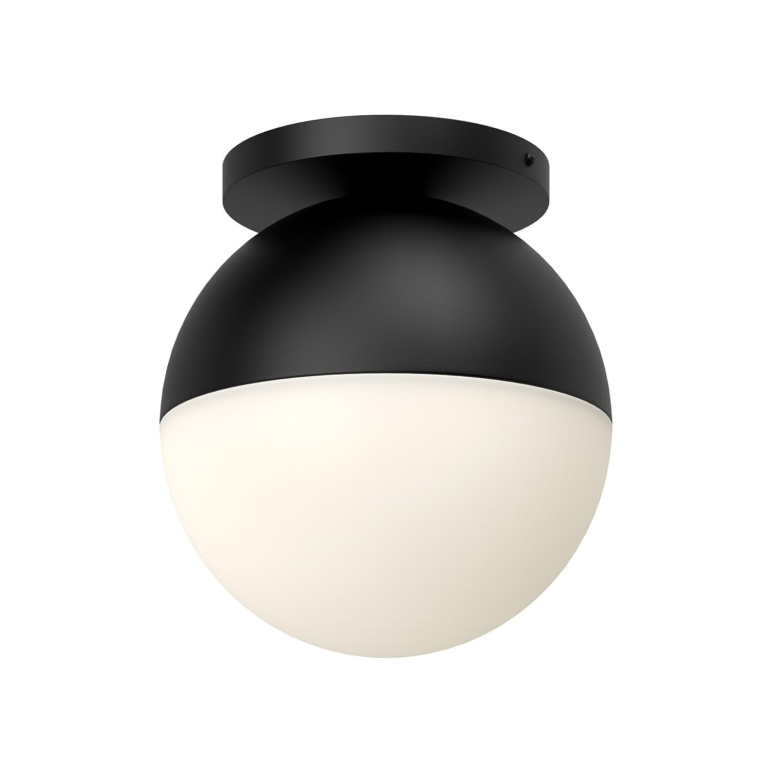 Kuzco FM58310-BK/OP MONAE 10" FLUSH MOUNT TEXTURED BLACK OPAL GLASS E26 60W