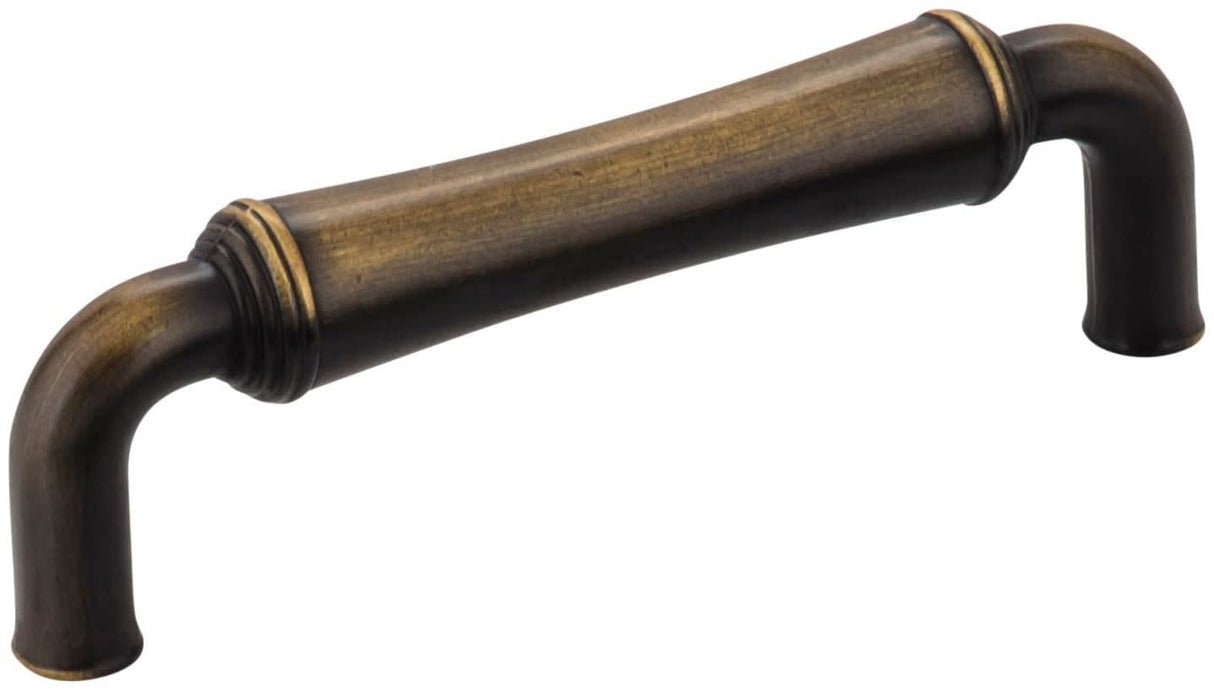 Jeffrey Alexander 537ABSB 96 mm Center-to-Center Antique Brushed Satin Brass Barrel Bremen 2 Cabinet Pull