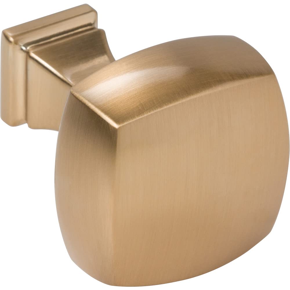 Jeffrey Alexander 278SBZ 1-1/8" Overall Length Satin Bronze Square Audrey Cabinet Knob