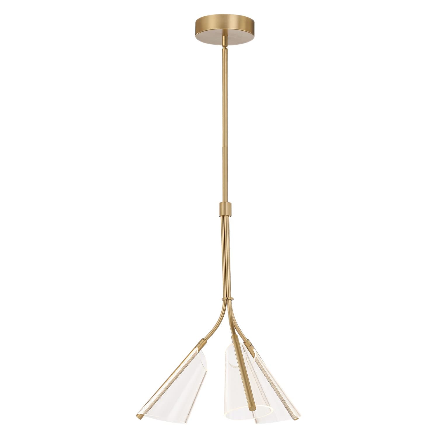 Kuzco PD62622-BG/LG MULBERRY 22" PD BRUSHED GOLD LIGHT GUIDE  44W LED 90 3000K DC LED