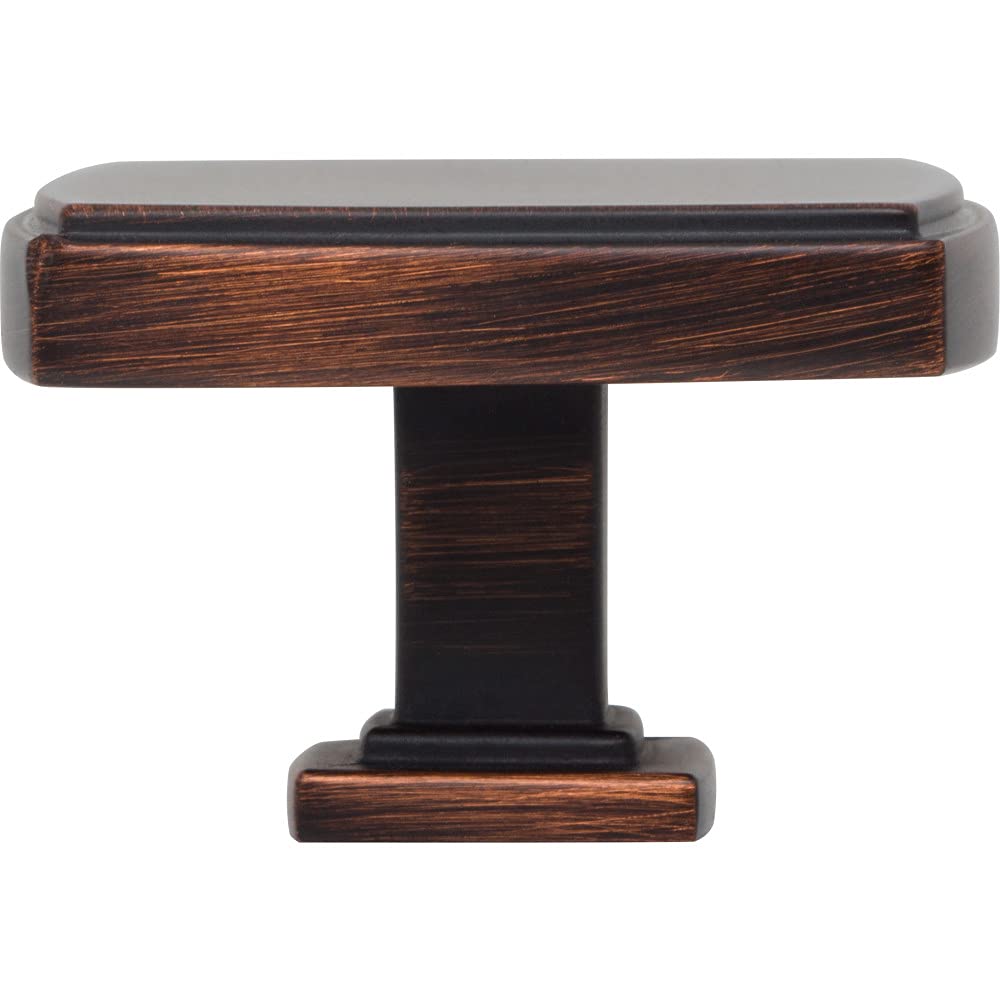 Jeffrey Alexander 141L-DBAC 1-3/4" Overall Length Brushed Oil Rubbed Bronze Square Renzo Cabinet Knob