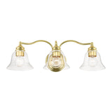 Livex Lighting 16933-02 Moreland 3 Light 24 inch Polished Brass Vanity Sconce Wall Light
