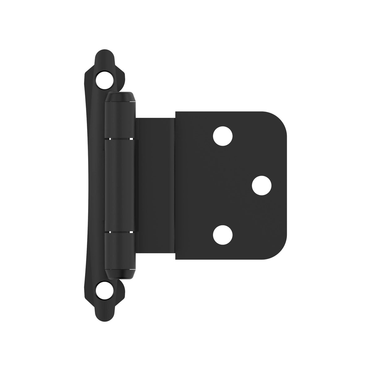 Amerock BPR7928FB Cabinet Hinge 3/8 in (10 mm) Inset Self Closing Face Mount Matte Black Kitchen Cabinet Door Hinge 1 Pair/2 Pack Functional Hardware