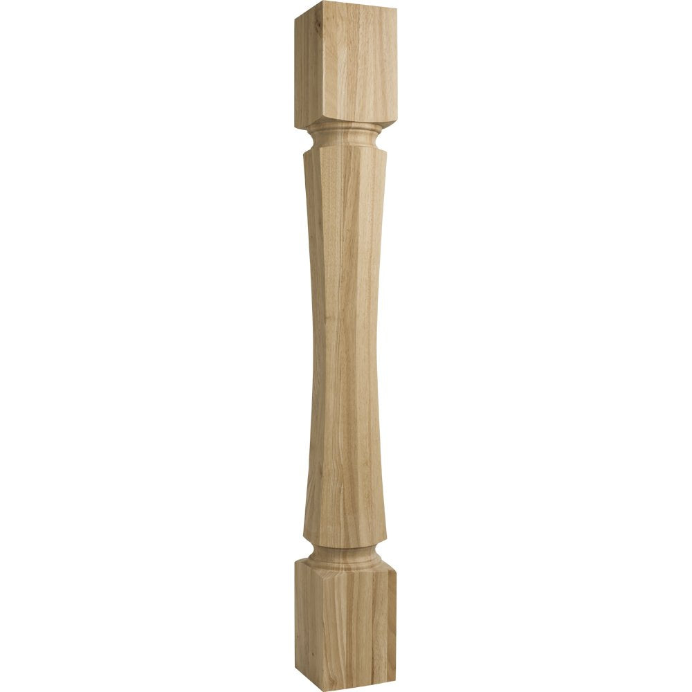 Hardware Resources P70-5-42-RW 5" W x 5" D x 42" H Rubberwood Hexagonal Post