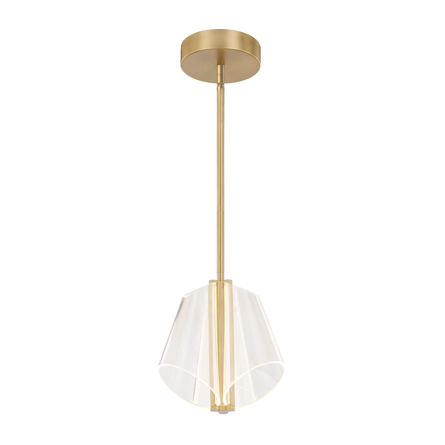 Kuzco PD62511-BG/LG MULBERRY 11" PD BRUSHED GOLD LIGHT GUIDE  44W LED 90 3000K DC LED