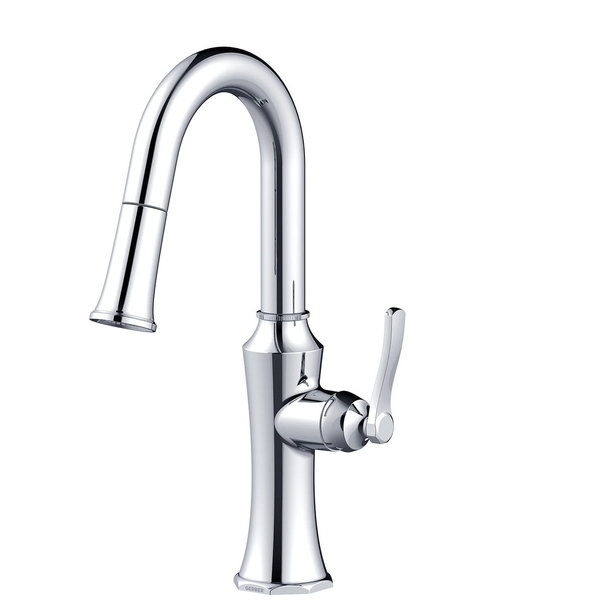 Gerber D150528 Chrome Draper Single Handle Pull-down Prep Faucet