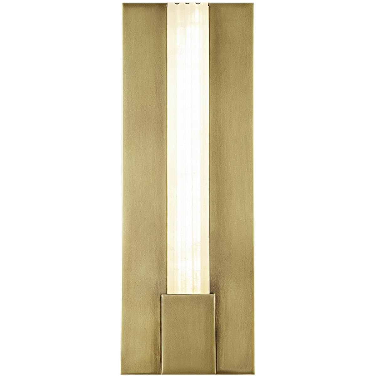 Alora WV322114VBAR KISMET 14" WV VINTAGE BRASS ALABASTER 16W LED 90 3000K AC LED